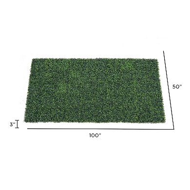Vickerman 50" Artificial Green Boxwood Mat
