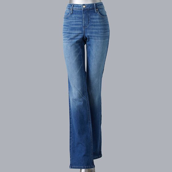 Petite Simply Vera Vera Wang Mid-Rise Bootcut Denim Jeans