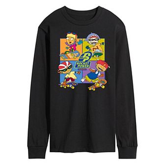 Men's Nickelodeon Rocket Power Grid Long Sleeve Tee
