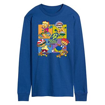 Men's Nickelodeon Rocket Power Grid Long Sleeve Tee