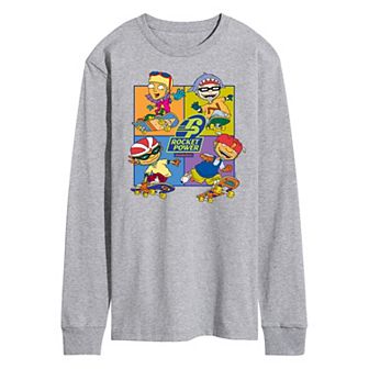 Men's Nickelodeon Rocket Power Grid Long Sleeve Tee
