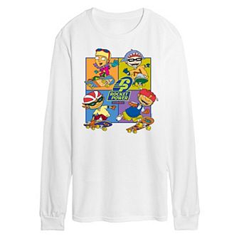 Men's Nickelodeon Rocket Power Grid Long Sleeve Tee
