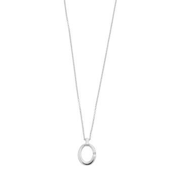 SIRI USA by TJM Sterling Silver Cubic Zirconia Loop Pendant Necklace