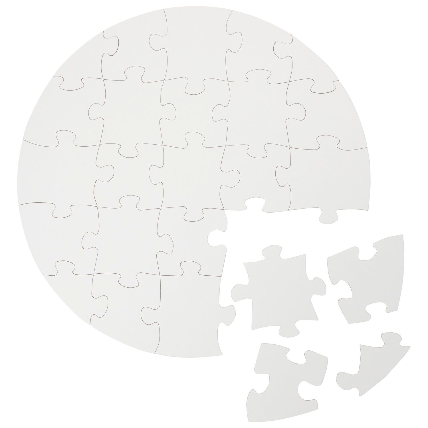 Juvale Blank Puzzle - 36-Pack White Jigsaw Puzzles for DIY, Kids