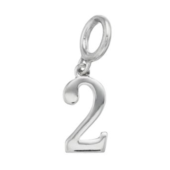 Lavish by TJM Sterling Silver Number Charm