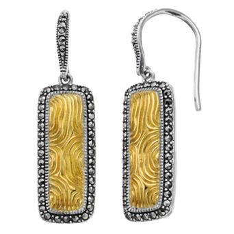 Lavish by TJM Sterling Silver Marcasite Earrings