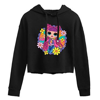 Juniors' LOL OMG Skater Chick Cropped Hoodie