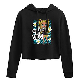 Juniors' LOL OMG Catch My Vibe Cropped Hoodie
