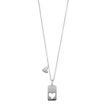 SIRI USA by TJM Sterling Silver Open Heart Pendant Necklace