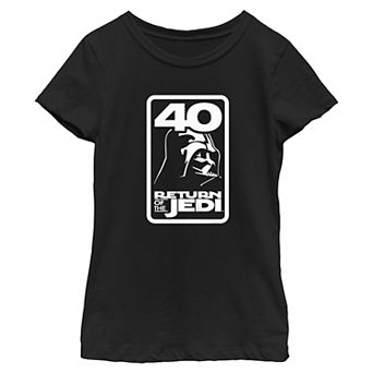 Girls 7-16 Star Wars: The Return Of The Jedi Darth Vader Badge Logo Graphic Tee