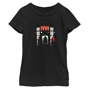 Girls 7-16 Star Wars: The Return Of The Jedi Darth Vader Elevator Graphic Tee
