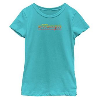 Girls 7-16 Star Wars: The Return Of The Jedi Red Orange And Yellow Logo Graphic Tee