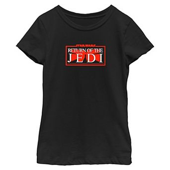 Girls 7-16 Star Wars: The Return Of The Jedi White And Red Logo Graphic Tee