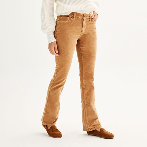 Pocket Corduroy Bootcut Pants ID306