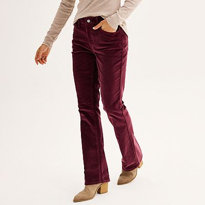 Petite fashion corduroy pants bootcut