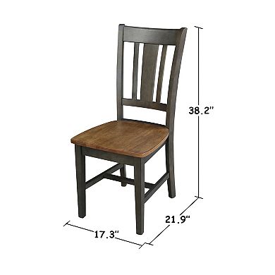 International Concepts Hickory & Washed Coal Drop-Leaf Dining Table & Chairs 5-piece Set