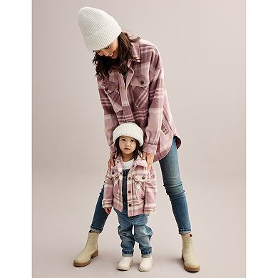 Juniors' SO® Oversized Plaid Shacket