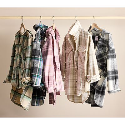 SO Plaid Oversized 2024 Shacket. Size XL Blush Multicolor. NWT