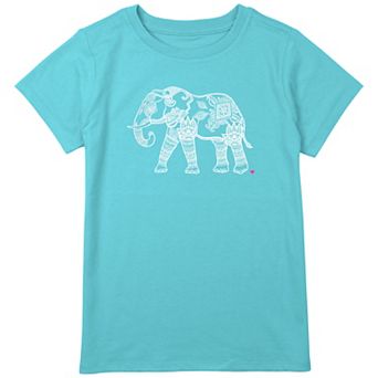 Girls 7-16 Plus Size Elephant Mandala Draw Graphic Tee