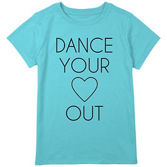 Girls 7-16 Plus Size Dance Your Heart Out Graphic Tee