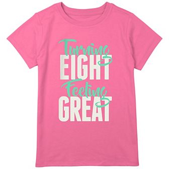 Girls 7-16 Plus Size Eight Great Text Graphic Tee