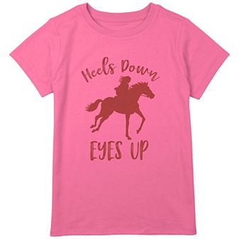 Girls 7-16 Plus Size Heels Down Eyes Up Silhouette Graphic Tee