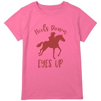 Girls 7-16 Plus Size Heels Down Eyes Up Silhouette Graphic Tee