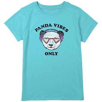 Girls 7-16 Plus Size Panda Vibes Animal Portrait Graphic Tee