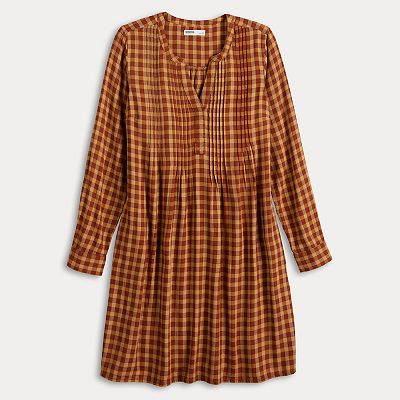 Women's Sonoma Goods For Life Long Sleeve Pintuck Dress