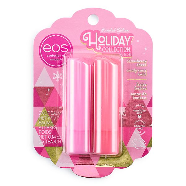 eos Limited Edition Holiday Collection Strawberry Cheer & Candy Cane
