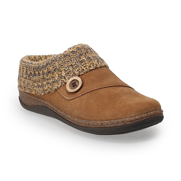 Clarks sweater store button clog slippers