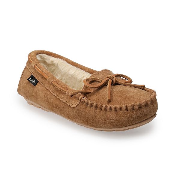 Clarks Women's Suede Moccasin Slippers