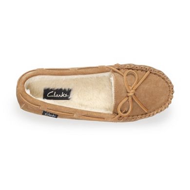 Clarks Women's Suede Moccasin Slippers