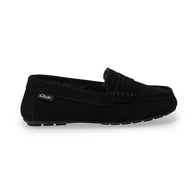 Clarks Women's Suede Penny Moccasin Slippers