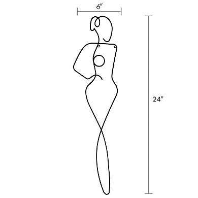 Americanflat Metal Line Art Woman Wall Decor