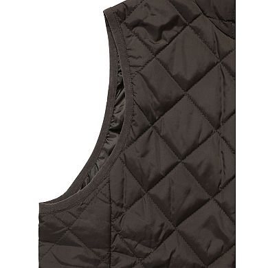 Women's Stand Collar Lightweight Gilet Quilted Zip Vest