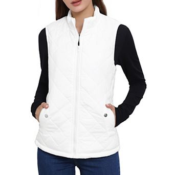 Women's Stand Collar Lightweight Gilet Quilted Zip Vest