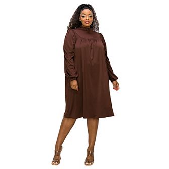 Plus Size Amal Mock Neck Dress