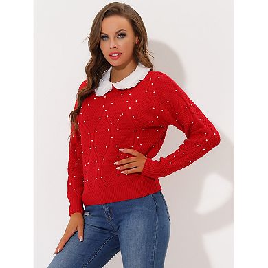 Threaded Pear Daphne Zigzag Knitted Pullover Sweater