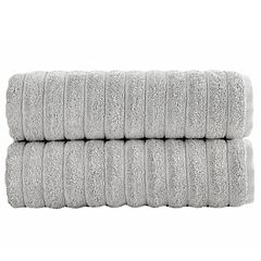 Classic Turkish Towels White Genuine Cotton Soft Absorbent Shimmer/Brampton  6 Piece Set With 2 Bath Towels, 2 Hand Towels, 2 Washcloths