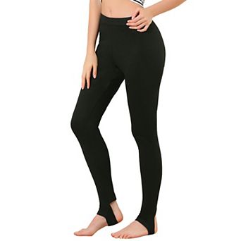 Women's Solid Soft Elastic Waistband Gym Yoga Stirrup Pants