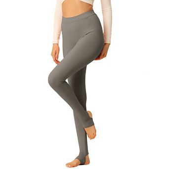 Women's Solid Soft Elastic Waistband Gym Yoga Stirrup Pants