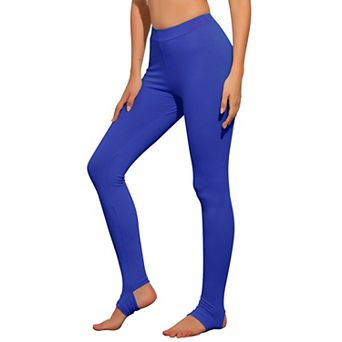 Women's Solid Soft Elastic Waistband Gym Yoga Stirrup Pants