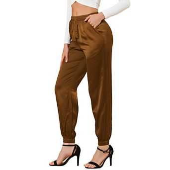 Women's Elastic Waist Casual Athleisure Pants Ankle Length Joggers