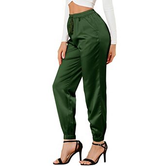 Women's Elastic Waist Casual Athleisure Pants Ankle Length Joggers
