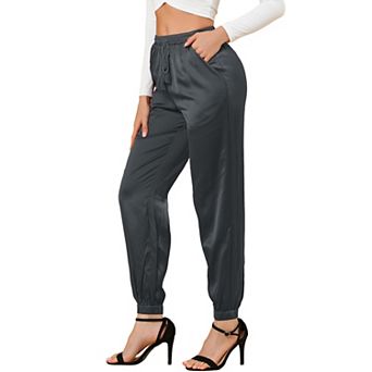 Women's Elastic Waist Casual Athleisure Pants Ankle Length Joggers