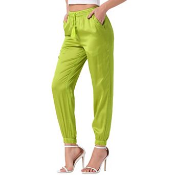 Women's Elastic Waist Casual Athleisure Pants Ankle Length Joggers