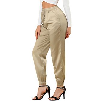 Women's Elastic Waist Casual Athleisure Pants Ankle Length Joggers