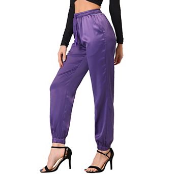 Women's Elastic Waist Casual Athleisure Pants Ankle Length Joggers