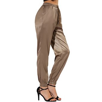 Women's Elastic Waist Casual Athleisure Pants Ankle Length Joggers